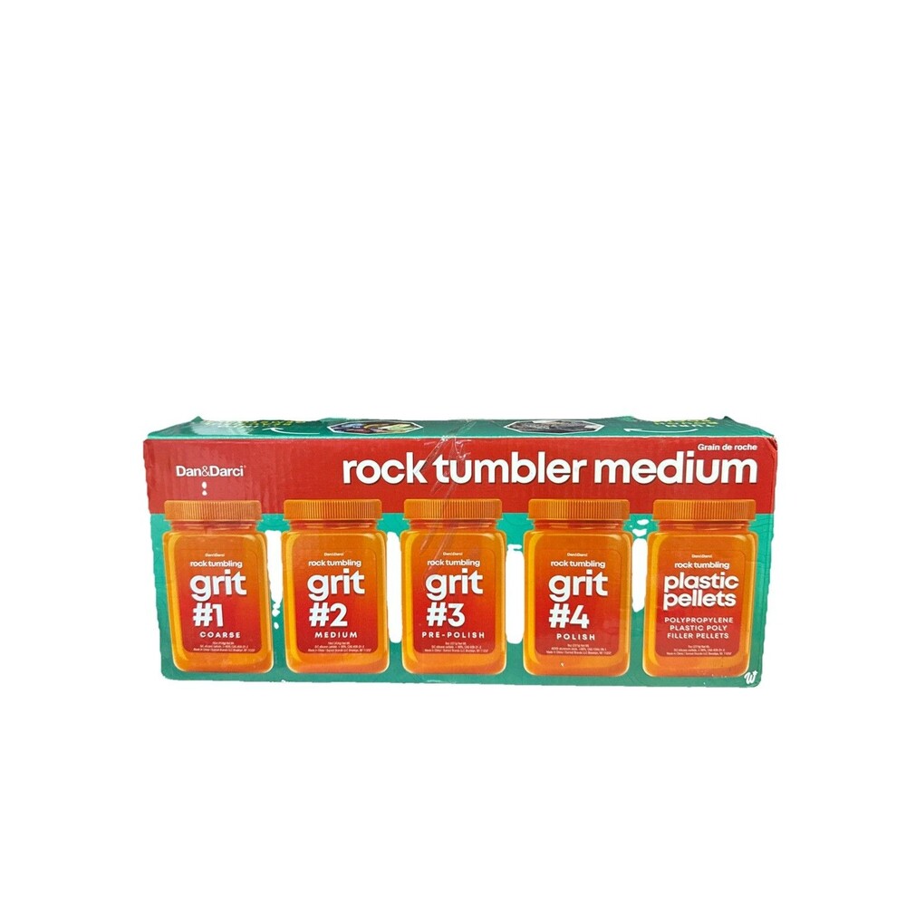 Dan&Darci Rock Tumbler Grit Refill Kit - 3.5 Pounds Grits Media + Poly Plastic P